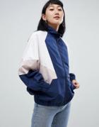 Pull & Bear Color Block Wind Jacket In Multi - Multi