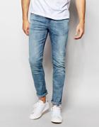 New Look Skinny Fit Jeans In Light Wash Blue - Blue