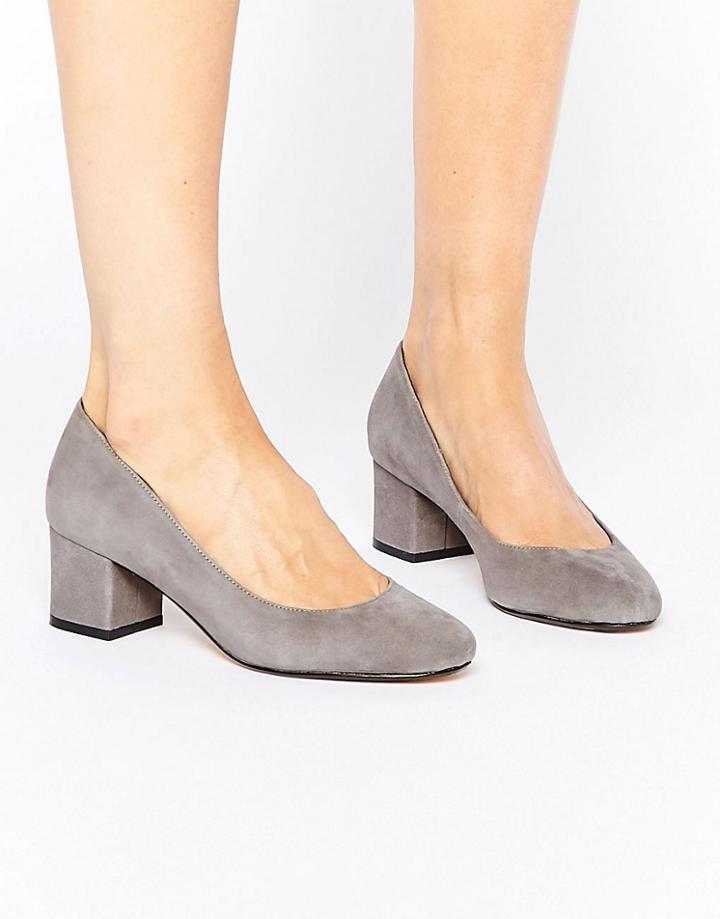 Dune Ariane Kitten Heel Shoe - Gray