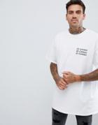 Boohooman Oversized T-shirt With So Gassed Print In White - White