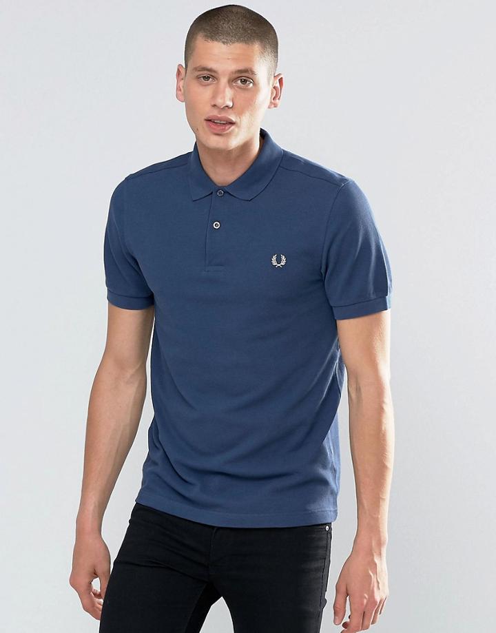 Fred Perry Polo Shirt In Service Blue - Blue