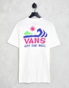 Vans Wave Back Print T-shirt In White