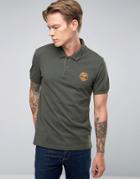 Timberland Slim Logo Pique Polo In Green - Green