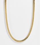 Asos Design 14k Gold Plated Necklace In Snake Chain