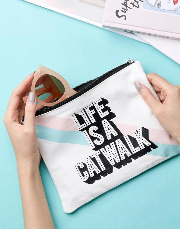 Paperchase Life Is A Runway Pouch - Multi