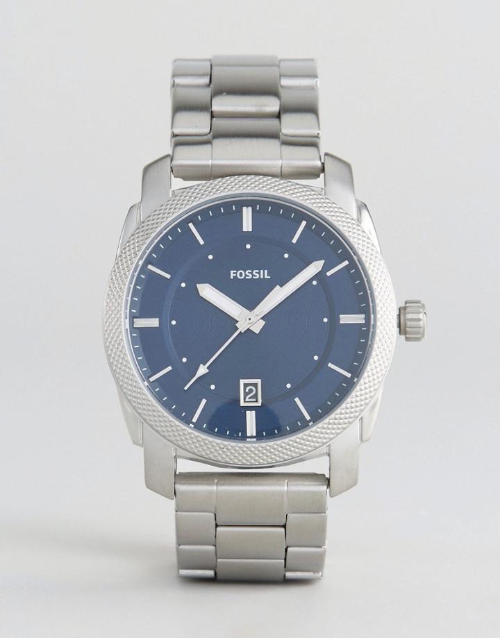 Fossil Fs5340 Machine Bracelet Watch In Silver - Silver