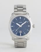 Fossil Fs5340 Machine Bracelet Watch In Silver - Silver