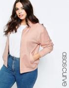 Asos Curve Ultimate Bomber Jacket - Nude