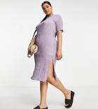 Lola May Plus Oversized Smock Dress In Lilac-purple