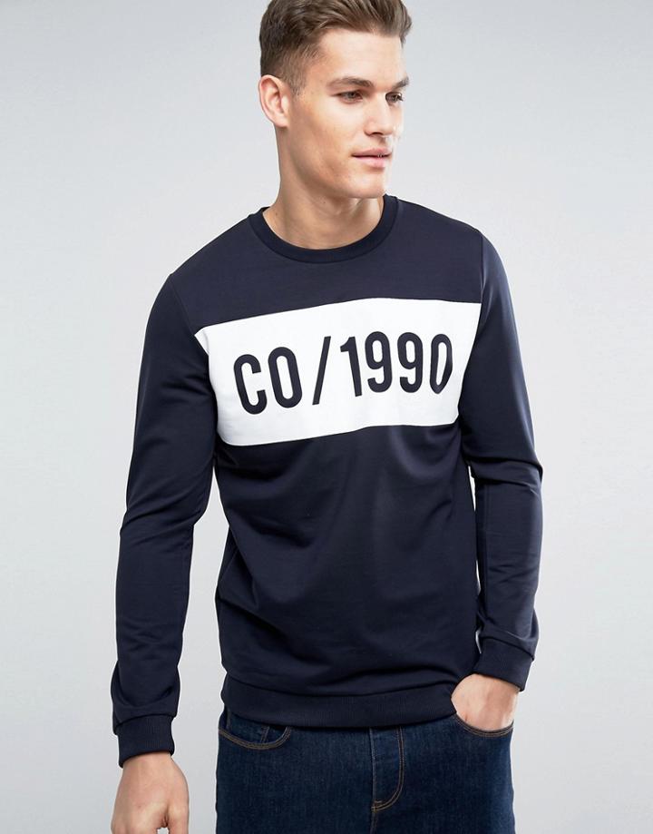 Jack & Jones Core Block Sweatshirt - Navy