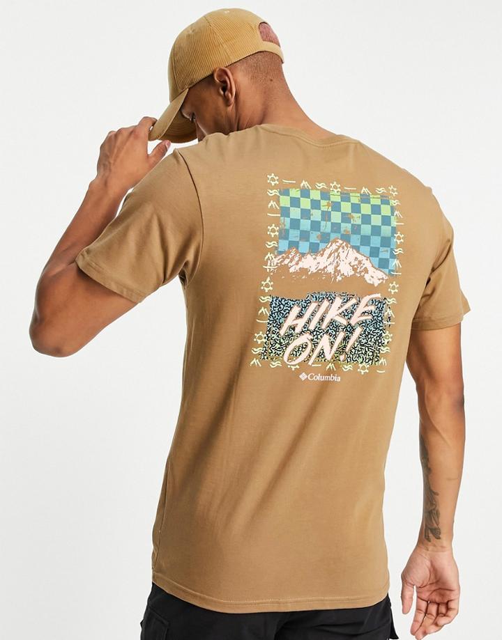 Columbia Blazing Trail Back Print T-shirt In Brown