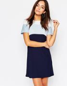 Daisy Street T-shirt Dress With Color Block - Multi