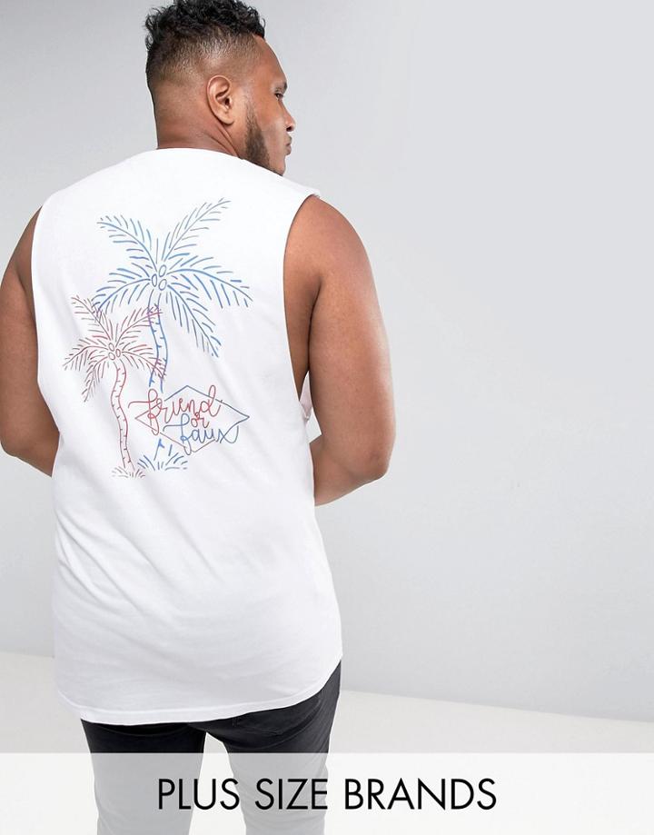 Friend Or Faux Plus Abrahams Printed Tank - White