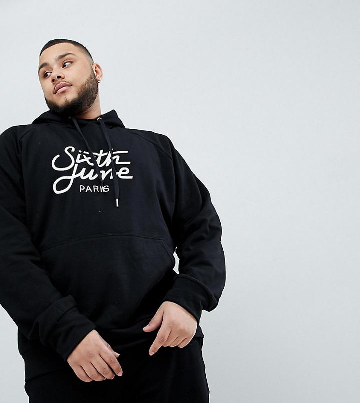Sixth June Logo Hoodie In Black Exclusive To Asos - Black