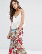 Somedays Lovin On The Road Cropped Lace Up Festival Top - Cream
