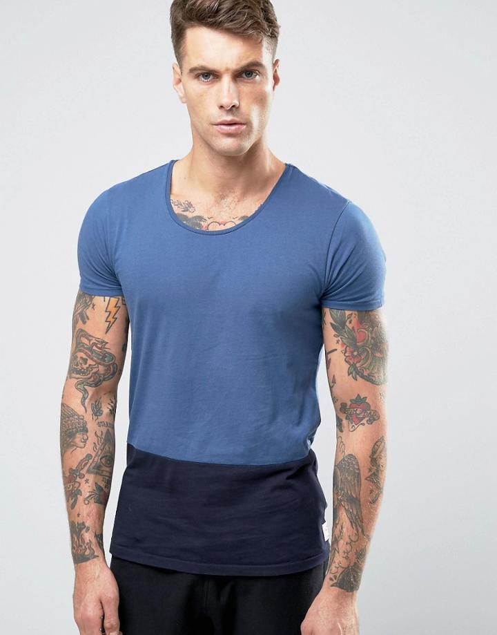 Scotch And Soda Panel T-shirt - Blue