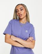 Adidas Originals Essentials Boyfriend Fit T-shirt In Blue-blues