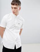 Fred Perry Classic Oxford Short Sleeve Shirt In White - White