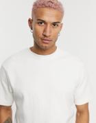 Pull & Bear Oversized T-shirt With Label Detail In White