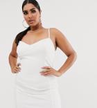 Fashionkilla Plus Going Out Cami Dress With Seam Detail In White - White
