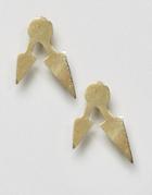 Made Pointed Stud Earrings - Gold