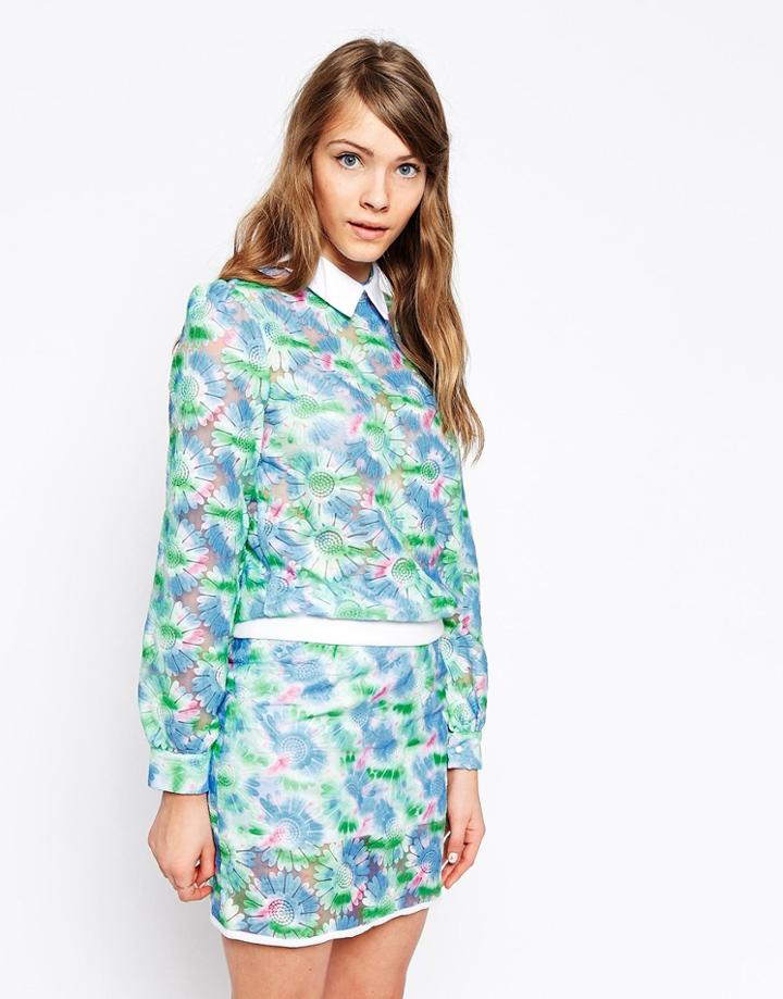 Sister Jane Vega Sheer Sweater Blouse - Multi
