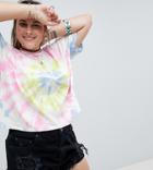 Asos Design Curve T-shirt In Pastel Tie Dye - Multi