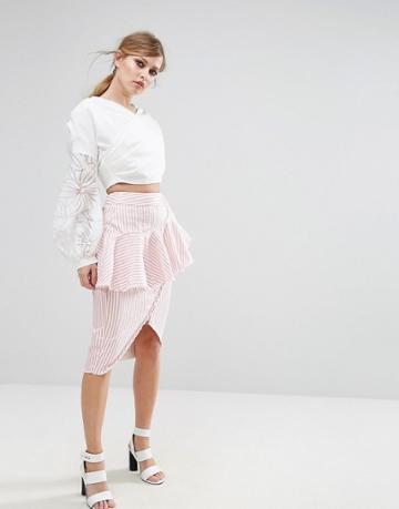 Asilio Rough Lines Skirt - Pink