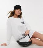 Noisy May Curve Exclusive T-shirt Dress With Print In White