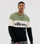 Ellesse Tall Tommaso Color Block Hoody In Green - Green
