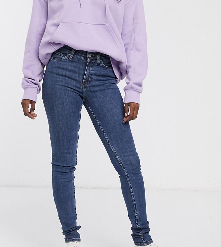 Weekday Body Organic Cotton Super Stretch Skinny Jeans In Mid Blue-blues
