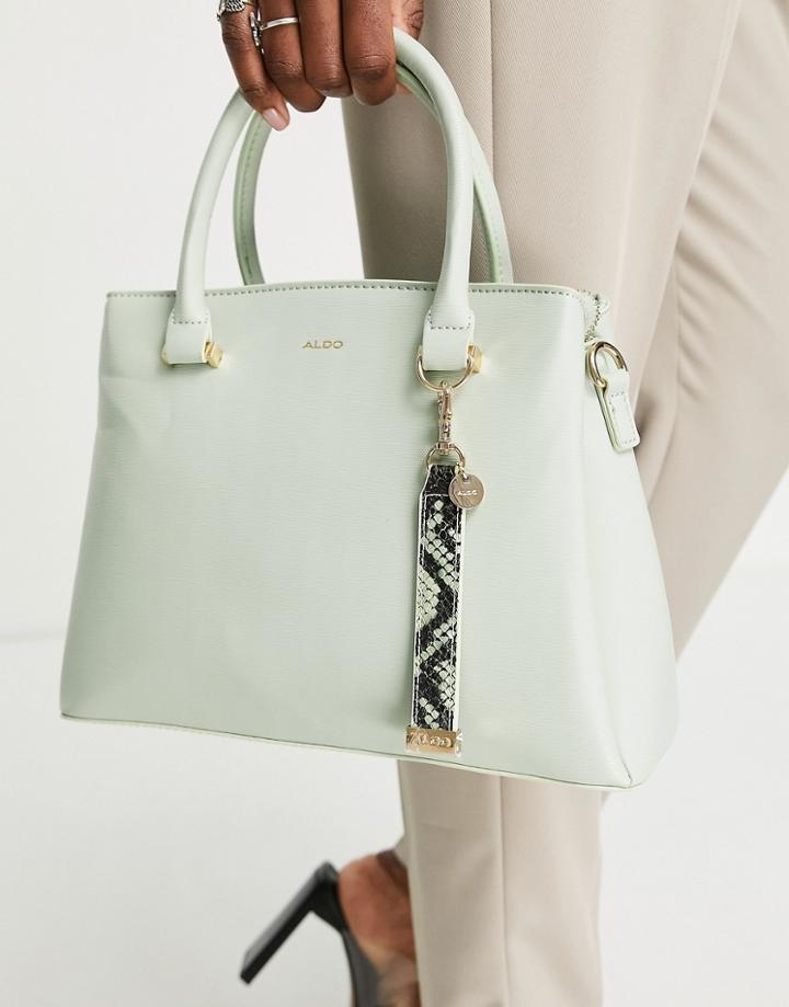 Aldo Pinka Structured Tote Bag In Green