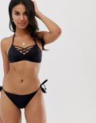Dorina Bora Bora Shiny Triangle Bikini Top In Black - Black