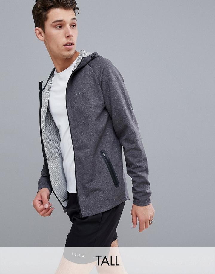 Asos 4505 Tall Zip Up Hoodie - Gray