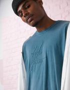Asos Design Oversized Heavyweight T-shirt With Dark Future Embroidery In Teal-green