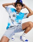 Nike Premium Essentials Oversized Heavyweight Tie-dye T-shirt In Blue-blues
