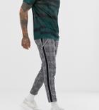 Mauvais Skinny Cropped Pants With Chain In Gray Check