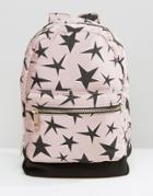 Asos Lifestyle Canvas And Scuba Star Backpack - Multi