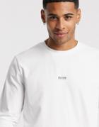 Boss Tchark Long Sleeve Top In White