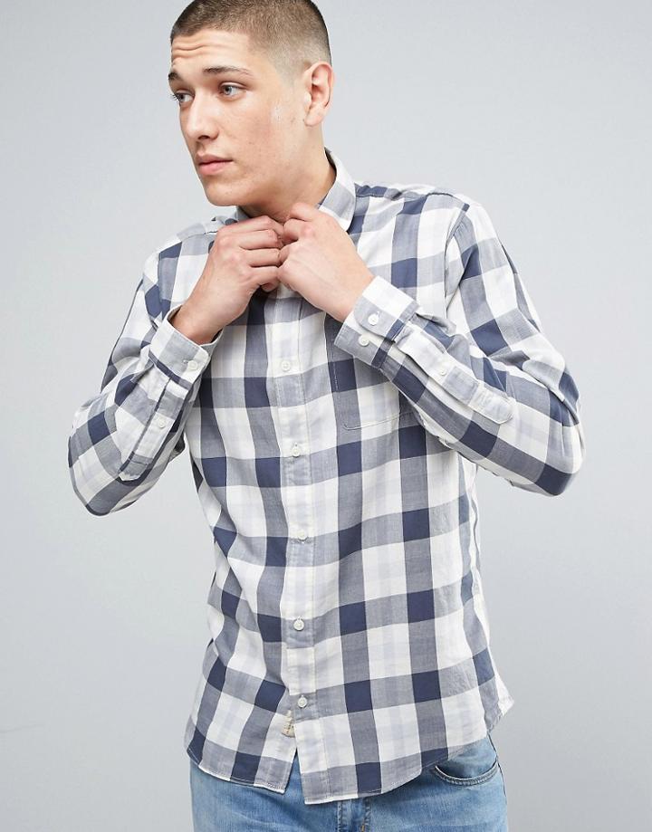 Selected Homme Check Shirt In Slim Fit - Blue