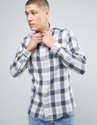 Selected Homme Check Shirt In Slim Fit - Blue