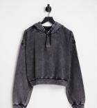 Ellesse Plus Acid Wash Hoodie With Logo In Black