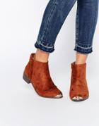 Daisy Street Western Style Heeled Boots - Tan
