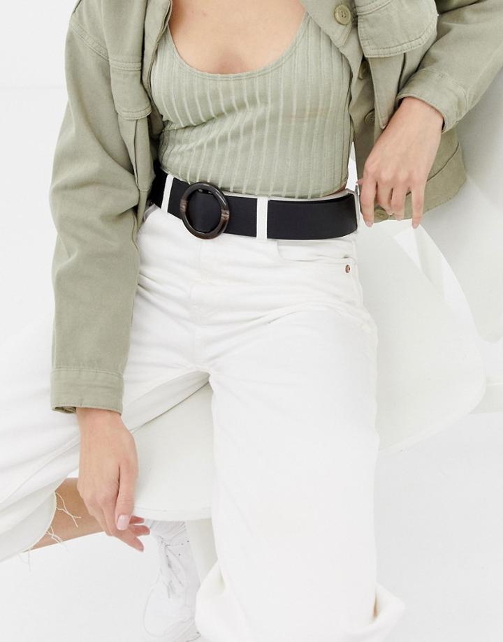 Stradivarius Belt With Carey Bucket - Black