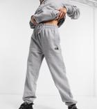 The North Face Oversized Essential Sweatpants In Gray Exclusive At Asos-grey