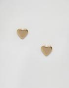 Orelia Heart Stud Earrings - Gold