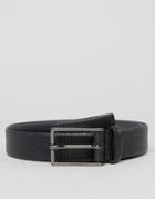 Hugo By Hugo Boss Leather Embossed Belt In Black - Black