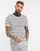 Nike Club Stripe Logo T-shirt In Black/white