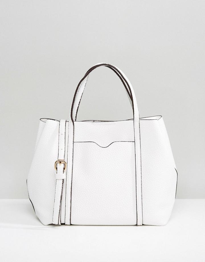 Mango Mini Slouch Cross Body Bag - White