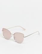 Jeepers Peepers Womens Cats Eye Sunglasses In Pink With Tinted Lens